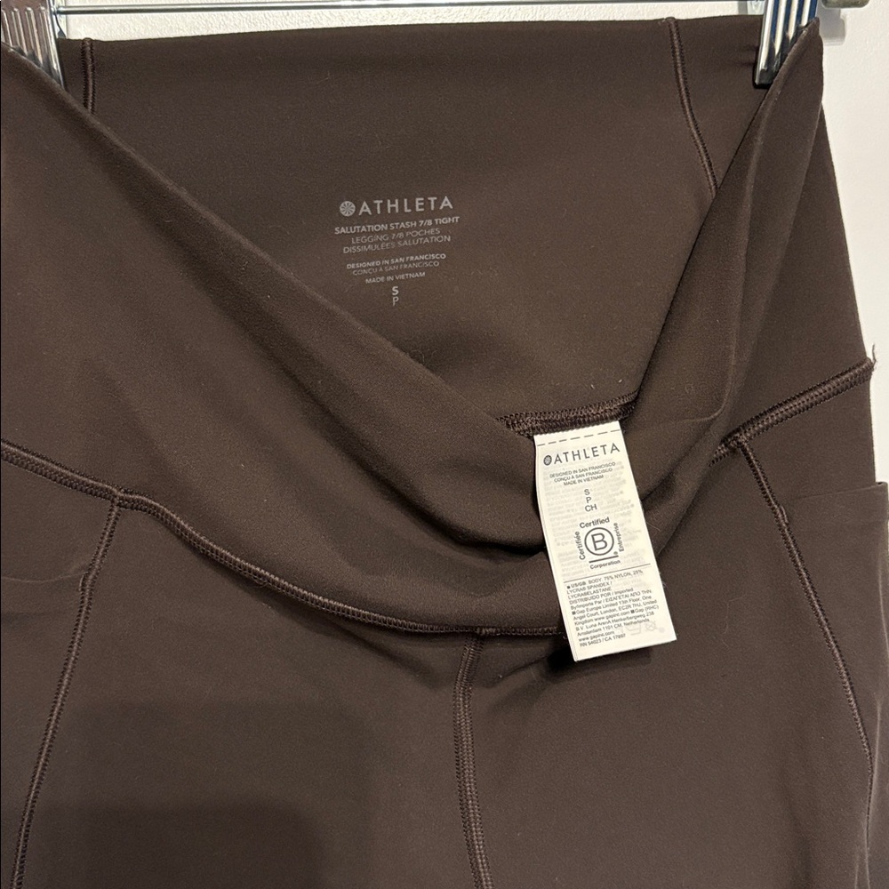 Athleta Women's Chocolate Brown High-Waisted Leggings - Picture 5 of 5